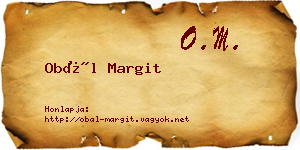 Obál Margit névjegykártya